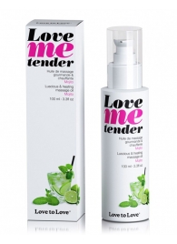 Съедобное согревающее массажное масло Love Me Tender Mojito с ароматом мохито - 100 мл. - Love to Love - купить с доставкой в Иваново