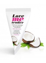 Съедобное согревающее массажное масло Love Me Tender Cocos с ароматом кокоса - 10 мл. - Love to Love - купить с доставкой в Иваново