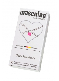 Ультрапрочные презервативы Masculan Ultra Safe Black - 10 шт. - Masculan - купить с доставкой в Иваново