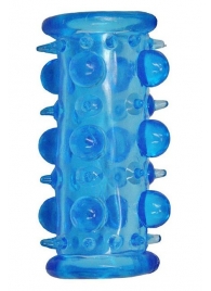 Голубая насадка с шипами и шишечками LUST CLUSTER - Dream Toys - в Иваново купить с доставкой