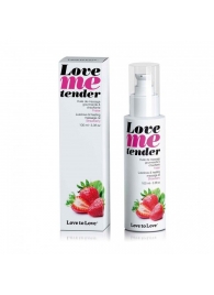 Съедобное согревающее массажное масло Love Me Tender Strawberry с ароматом клубники - 100 мл. - Love to Love - купить с доставкой в Иваново