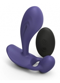 Темно-синий вибромассажер Witty P G Vibrator with Remote Control - Love to Love - в Иваново купить с доставкой