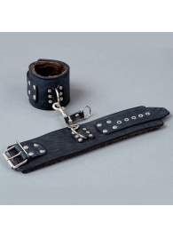 Широкие кожаные наручники на меху - Подиум - купить с доставкой в Иваново