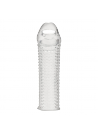 Текстурированная насадка на пенис Clear Textured Penis Enhancing Sleeve Extension - 16,5 см. - BlueLine - в Иваново купить с доставкой