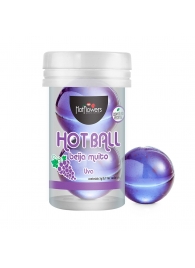 Лубрикант на масляной основе Hot Ball Beija Muito с ароматом винограда (2 шарика по 3 гр.) - HotFlowers - купить с доставкой в Иваново