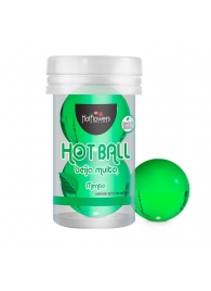 Лубрикант на масляной основе Hot Ball Beija Muito с ароматом мяты (2 шарика по 3 гр.) - HotFlowers - купить с доставкой в Иваново