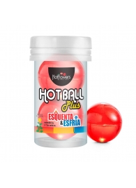 Лубрикант на масляной основе Hot Ball Plus с охлаждающе-разогревающим эффектом (2 шарика по 3 гр.) - HotFlowers - купить с доставкой в Иваново