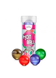 Ароматизированный лубрикант Hot Ball Mix на масляной основе (4 шарика по 3 гр.) - HotFlowers - купить с доставкой в Иваново