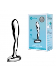 Стальной стимулятор простаты Stainless Steel Prostate Plug - 11,5 см. - b-Vibe - в Иваново купить с доставкой