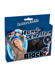 Черные меховые наручники Love Cuffs Black - Orion - купить с доставкой в Иваново