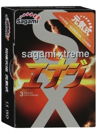 Презервативы Sagami Xtreme ENERGY с ароматом энергетика - 3 шт. - Sagami - купить с доставкой в Иваново