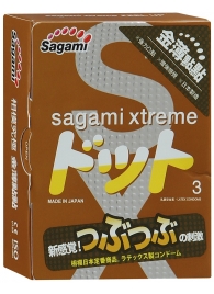 Презервативы Sagami Xtreme FEEL UP с точечной текстурой и линиями прилегания - 3 шт. - Sagami - купить с доставкой в Иваново