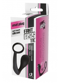 Черное эрекционное кольцо с анальной пробкой Anal Plug With Cockring - Dream Toys - в Иваново купить с доставкой
