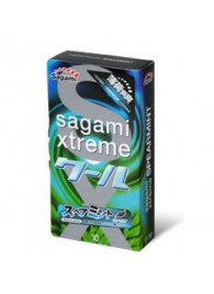 Презервативы Sagami Xtreme Mint с ароматом мяты - 10 шт. - Sagami - купить с доставкой в Иваново