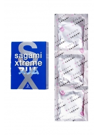 Розовые презервативы Sagami Xtreme FEEL FIT 3D - 3 шт. - Sagami - купить с доставкой в Иваново