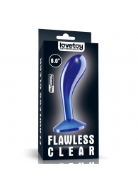 Синяя анальная втулка Flawless Clear Prostate Plug 6.0 - 15 см. - Lovetoy - в Иваново купить с доставкой