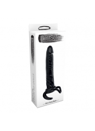 Чёрная насадка-фаллос для двойного проникновения INFLATABLE DILDO SLIM DONG  - 13,5 см. - Toyz4lovers - в Иваново купить с доставкой