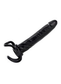 Чёрная насадка-фаллос для двойного проникновения INFLATABLE DILDO SLIM DONG  - 13,5 см. - Toyz4lovers - в Иваново купить с доставкой