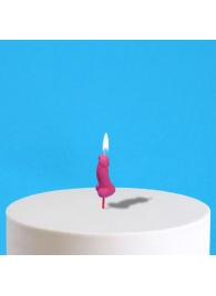 Розовая свеча на торт в форме фаллоса - 4,5 см. - Сима-Ленд - купить с доставкой в Иваново