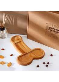 Деревянное блюдо для подачи в форме члена (32,5 х 20 х 1,7 см) - Сима-Ленд - купить с доставкой в Иваново