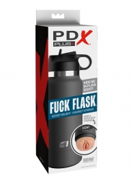 Серый мастурбатор в виде бутылки F*ck Flask - Pipedream - в Иваново купить с доставкой