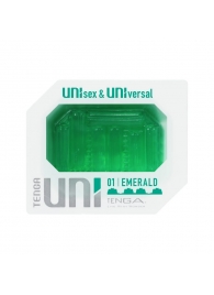 Зеленый мастурбатор-стимулятор Tenga Uni Emerald - Tenga - в Иваново купить с доставкой