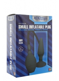 Чёрная анальная пробка с функцией расширения MENZSTUFF SMALL INFLATABLE PLUG- 12,5 см. - Dream Toys