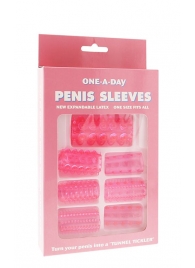 Набор из 7 розовых насадок на пенис ONE-A-DAY PENIS SLEEVES PINK - Seven Creations - в Иваново купить с доставкой