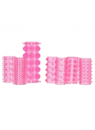 Набор из 7 розовых насадок на пенис ONE-A-DAY PENIS SLEEVES PINK - Seven Creations - в Иваново купить с доставкой