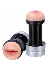 Двусторонний мастурбатор REALSTUFF 2 IN 1 HUMMER MOUTH   VAGINA - ротик и вагина - Dream Toys - в Иваново купить с доставкой