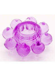 Мягкая фиолетовая гелевая насадка - Toyfa Basic - в Иваново купить с доставкой