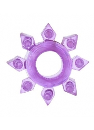 Фиолетовое гелевое эрекционное кольцо-звезда - Toyfa Basic - в Иваново купить с доставкой