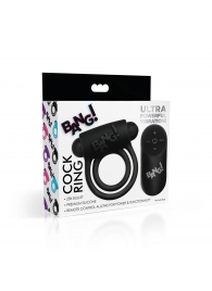 Черное эрекционное виброкольцо 28X Remote Control Vibrating Cock Ring   Bullet - XR Brands - в Иваново купить с доставкой