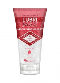 Интимный гель-смазка на водной основе Lubrimax Magic Strawberry - 75 мл. - ИнтелБИО - купить с доставкой в Иваново