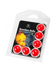 Набор из 6 шариков с массажным маслом Brazilian Balls с охлаждающим и разогревающим эффектом - Secret Play - купить с доставкой в Иваново