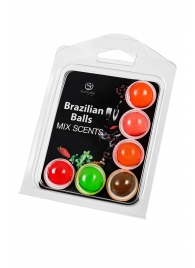 Набор из 6 шариков с ароматизированными массажными маслами Brazilian Balls - Secret Play - купить с доставкой в Иваново