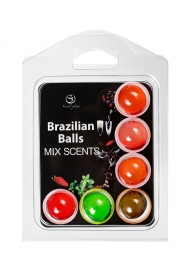 Набор из 6 шариков с ароматизированными массажными маслами Brazilian Balls - Secret Play - купить с доставкой в Иваново