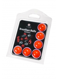 Набор из 6 шариков с массажным маслом Brazilian Balls с ароматом ягод - Secret Play - купить с доставкой в Иваново