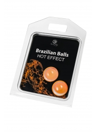 Набор из 2 шариков с массажным маслом Brazilian Balls с разогревающим эффектом - Secret Play - купить с доставкой в Иваново