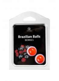 Набор из 2 шариков с массажным маслом Brazilian Balls с ароматом ягод - Secret Play - купить с доставкой в Иваново