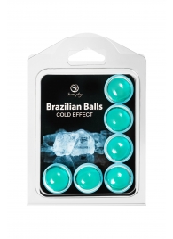 Набор из 6 шариков с массажным маслом Brazilian Balls с охлаждающим эффектом - Secret Play - купить с доставкой в Иваново