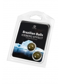 Набор из 2 шариков с массажным маслом Brazilian Balls с ледяным эффектом - Secret Play - купить с доставкой в Иваново