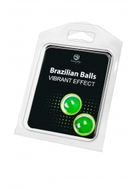 Набор из 2 шариков с массажным маслом Brazilian Balls с эффектом вибрации - Secret Play - купить с доставкой в Иваново