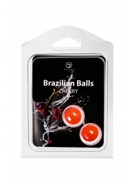 Набор из 2 шариков с массажным маслом Brazilian Balls с ароматом вишни - Secret Play - купить с доставкой в Иваново