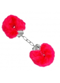 Красные меховые наручники Love с ключиками - Baile - купить с доставкой в Иваново Красные меховые наручники Love с ключиками - Baile - купить с доставкой в Иваново