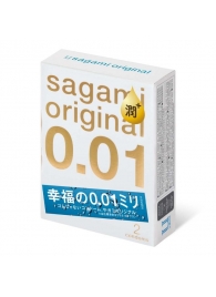 Увлажнённые презервативы Sagami Original 0.01 Extra Lub - 2 шт. - Sagami - купить с доставкой в Иваново