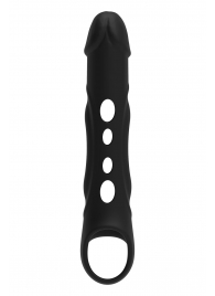 Черная насадка-удлинитель Vibrating Extender With Remote с вибрацией - Dream Toys - в Иваново купить с доставкой