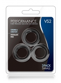 Набор из 3 черных эрекционных колец Black Small Penis Rings - Blush Novelties - в Иваново купить с доставкой