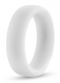 Белое люминесцентное эрекционное кольцо Silicone Glo Cock Ring - Blush Novelties - в Иваново купить с доставкой