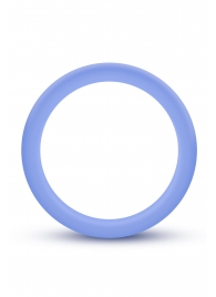 Голубое люминесцентное кольцо Silicone Glo Cock Ring - Blush Novelties - в Иваново купить с доставкой